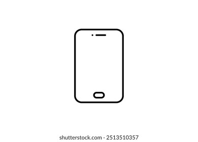 Desenho de linha minimalista de um ícone de smartphone