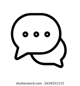 Minimalist Line Drawing Speech Bubble Conversation Dialogue Icon Design