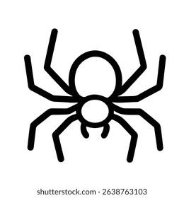 Minimalist Line Drawing Spider Silhouette Arachnid Insect Animal Illustration
