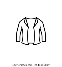 Minimalist Line Drawing Of A Stylish Blazer Or Jacket Illustration