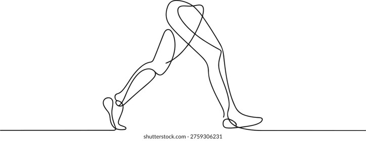 minimalist line drawing walking