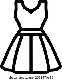 Minimalist Line Dress Icon Logo