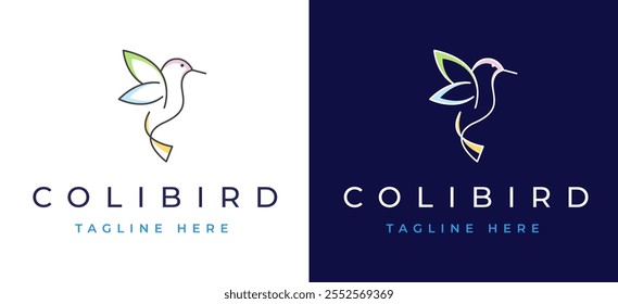 Linha Minimalista Voadora Pombo Ave com Asa de Folha para Natureza Wildlife Label Logo Design Inspiration. Ícone de folha em Bird Logo Clean Lines for Nature Brand Identity. Modelo de vetor de logotipo Bird