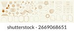 Minimalist line frame element with star icon design