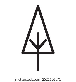 Minimalist Line Geometric Tree - 07