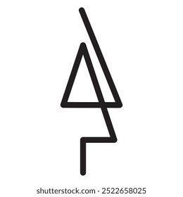 Minimalist Line Geometric Tree - 10