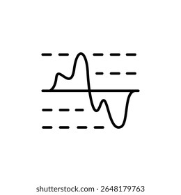 Minimalist Line Graph Illustration Representing Fluctuations And Data Trend