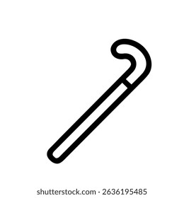Minimalist Line Hockey Stick Equipment Outline Sport Game Illustration