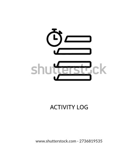Minimalist line icon of an activity log, ideal for tracking tasks, user actions, and workflow management in apps and websites.