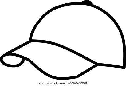minimalist line icon cap. Hand drawn tennis sports icon theme