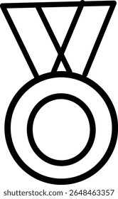 minimalist line icon medal. Hand drawn tennis sports icon theme