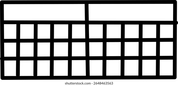 minimalist line icon net tennis. Hand drawn tennis sports icon theme