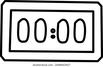 minimalist line icon scoreboard. Hand drawn tennis sports icon theme