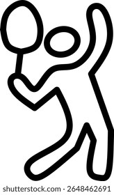 minimalist line icon service tennis. Hand drawn tennis sports icon theme