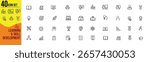 Minimalist Line Icon Set of Learning and Skill Development Symbols in Modern Vector Style.growth, training, learning, education, knowledge, progress, improvement, ability