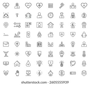 Minimalist Line Icons for Business, Healthcare, Medical and Innovation.