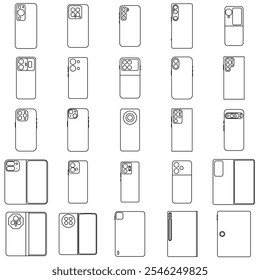 Minimalist Line Icons Phone Cases Set