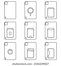 Minimalist Line Icons Phone Cases Set 