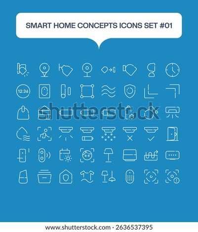 Minimalist line icons for smart home entertainment and voice-controlled devices. Includes smart speakers, voice assistants, streaming gadgets, and home theaters. Ideal for UI kits, tech articles