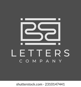 Vector de diseño del logotipo B BB de letra de línea minimalista. Logotipo inicial geométrico de lujo BB.