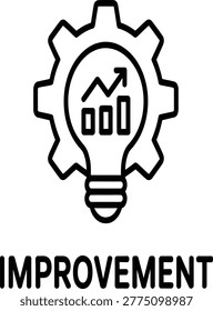 Minimalist line of a lightbulb with desi