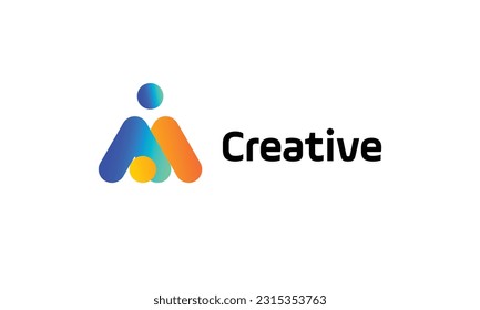Minimalist line logo for business and technology