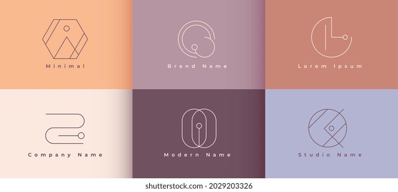 diseño de logotipo de línea minimalista