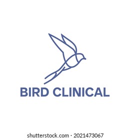 minimalist line logo idea for bird identity company