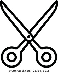 Icono de tijeras de línea minimalista