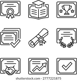 Minimalist line set: tools, office supplies, and symbols in black and white line minimalist hammer wrench