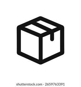 Minimalist Line Simple Box Package Symbol für Lieferservice