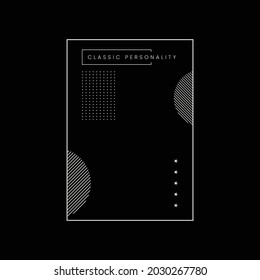 Minimalist line, text rectangle t shirt design for professional brand t- shirt 