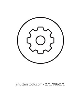 Icono de Vector de línea minimalista para Configuraciones genéricas del sistema.