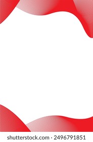 minimalist line wave letterhead template