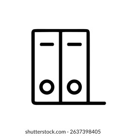 Minimalist Lineart Archive Folder Documents Icon Shape Outline Style