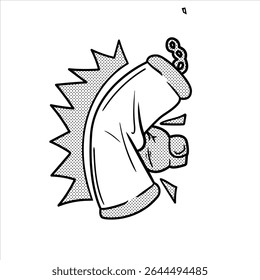 Um ícone de lineart minimalista em Estilo de Lineart Minimalista, exibindo um saco de perfuração, ótimo para esportes de combate e projetos de treinamento.