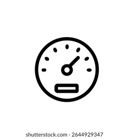 Minimalist Lineart Round Speedometer Measure Dashboard Indicator Symbol Icon