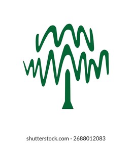 minimalist lines depicting a tree, tree design logo