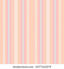 Minimalist lines fabric pattern, africa textile stripe texture. Mother background seamless vertical vector in light and pink color.