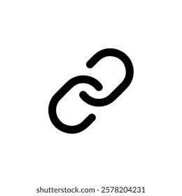 Minimalist Link Icon in Black Design Vector