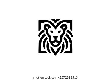 Minimalist Lion Logo for Luxury Brands