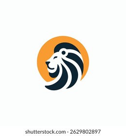 Minimalist lion logo for sale.