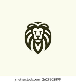 Minimalist lion logo for sale.