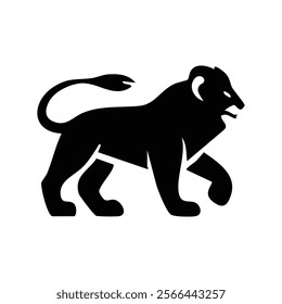 Minimalist Lion Silhouette Inspiring Strength and Inner Confidence
