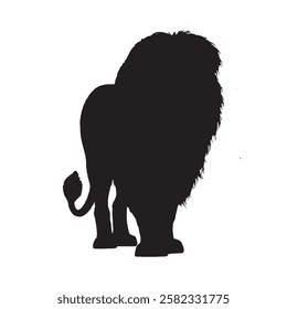 Minimalist Lion Silhouette Vector File - Lion Silhouette - Lion Vector - Lion Illustration
