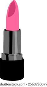 Minimalist lipstick design in vector format, perfect for graphic purposes