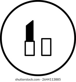 Ícone de batom minimalista para desenhos e ilustrações relacionados à beleza e à moda