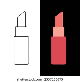 Minimalist Lipstick Vector Graphic Design