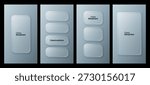 Minimalist liquid glass morphism design with frosted effect on abstract banner for modern UI UX development and transparent background.
