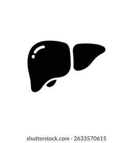 Minimalist Liver Icon Representing Liver Health and Wellness